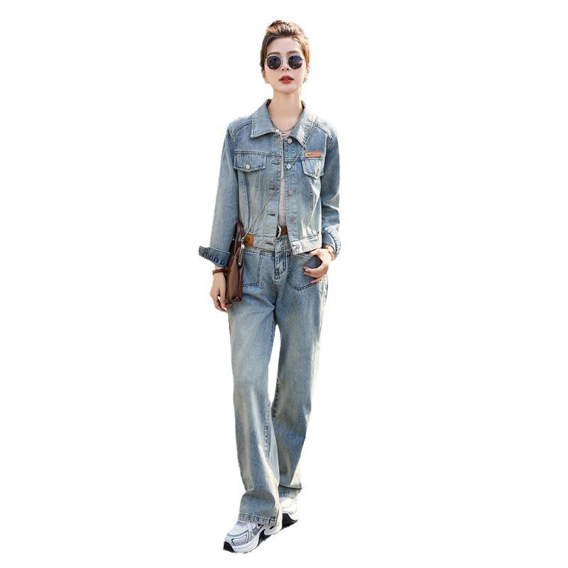 2024 Spring Casual Denim Two-Piece: Trendy, Versatile, and Fashionable