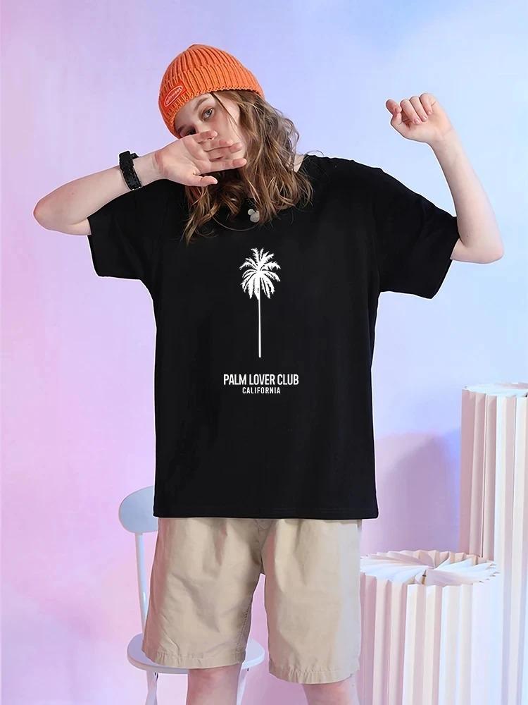 Fun Coconut Tree Harajuku Style Graphic Street Retro Fashion Street Wear Trend Comfortable Summer Unisex Unisex Universal Tshirt