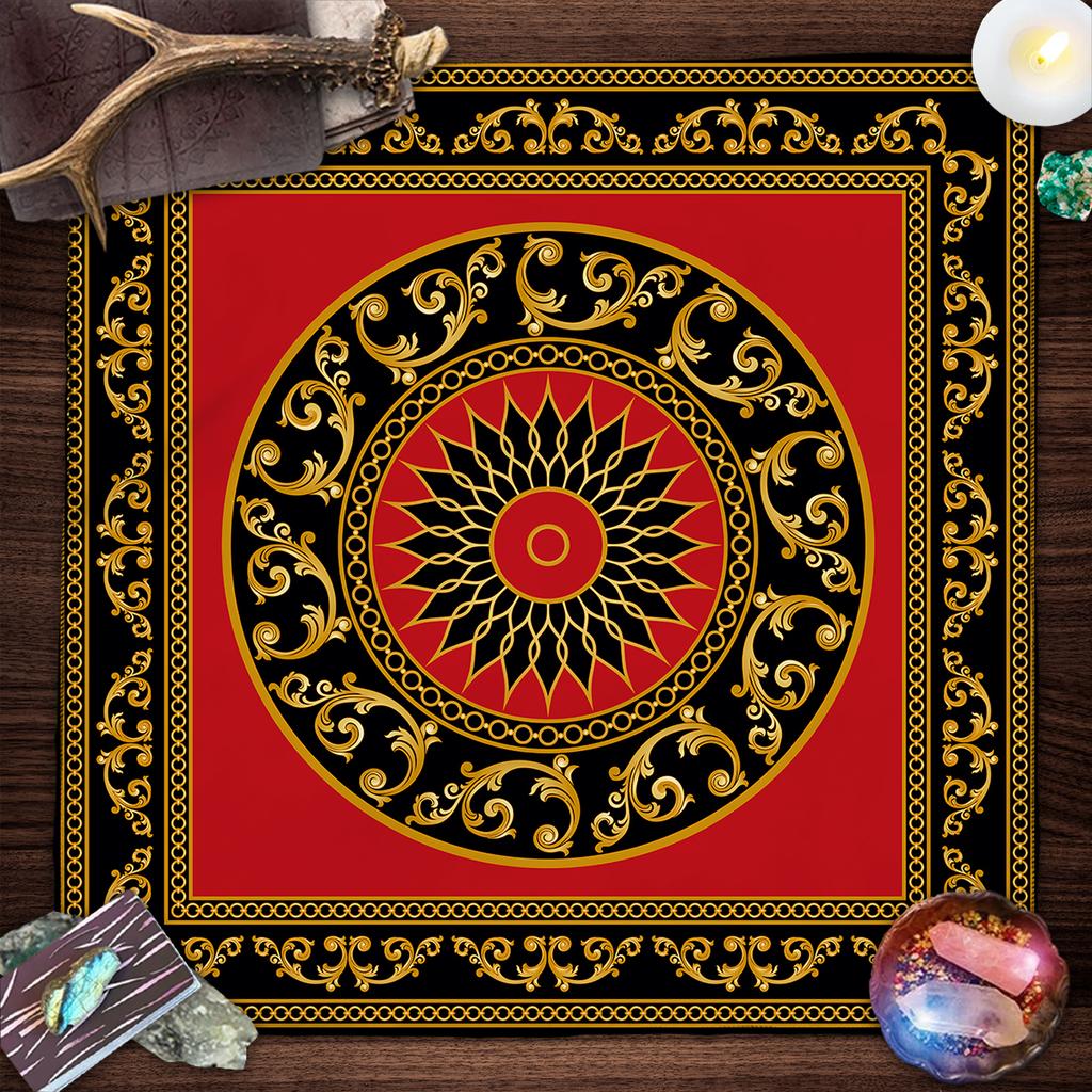 Tarot Tischdecke Mandala Blume des Lebens Altar Tuch Für Divination Meditation Kreis Galaxie Tarot Matte Spirituelle Orakel Karten Pad