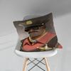 FFortress  Spy Soldier Sniper TF Pillow Covers Cartoon Sofa Decorative Home Doublesided Printing Short Plush Cute Cushion