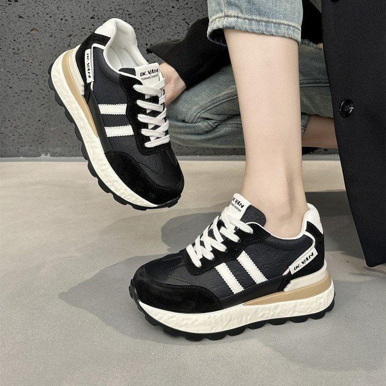 Enhanced Thick-soled High-value Dad Shoes for Women In the Autumn of 2025, New Versatile Casual Shoes, Fashion Sports Little White Shoes