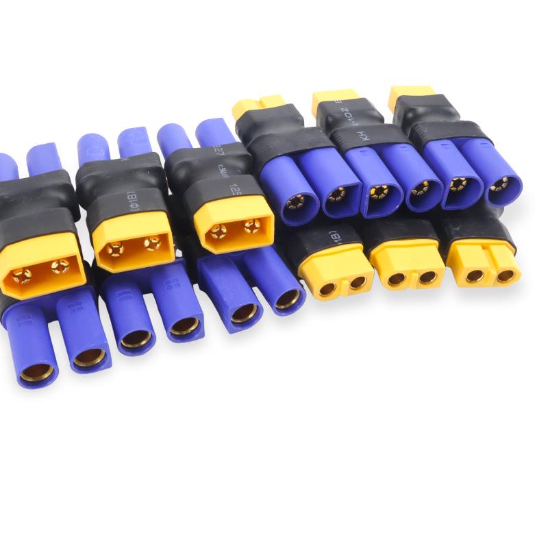 XT60 Male to EC5 Female & EC5 Male to XT60 Female RC Battery Adapter for Airplanes