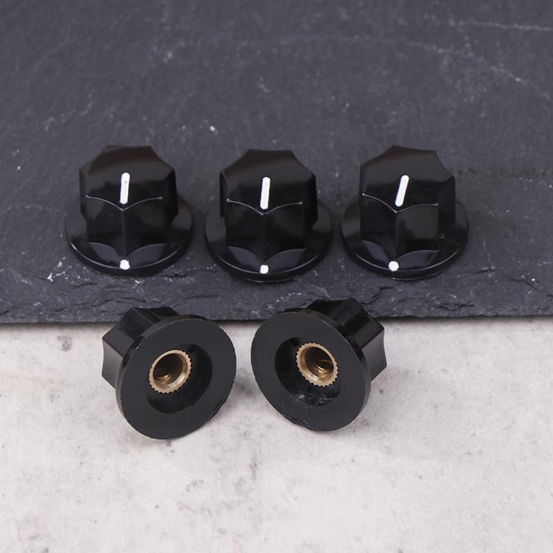 5Pcs Bakelite Knob MF-B01 MF-B02 MF-B03 Hexagonal Potentiometer Band Switch Cap Inner Hole 6MM Potentiometer Knobs