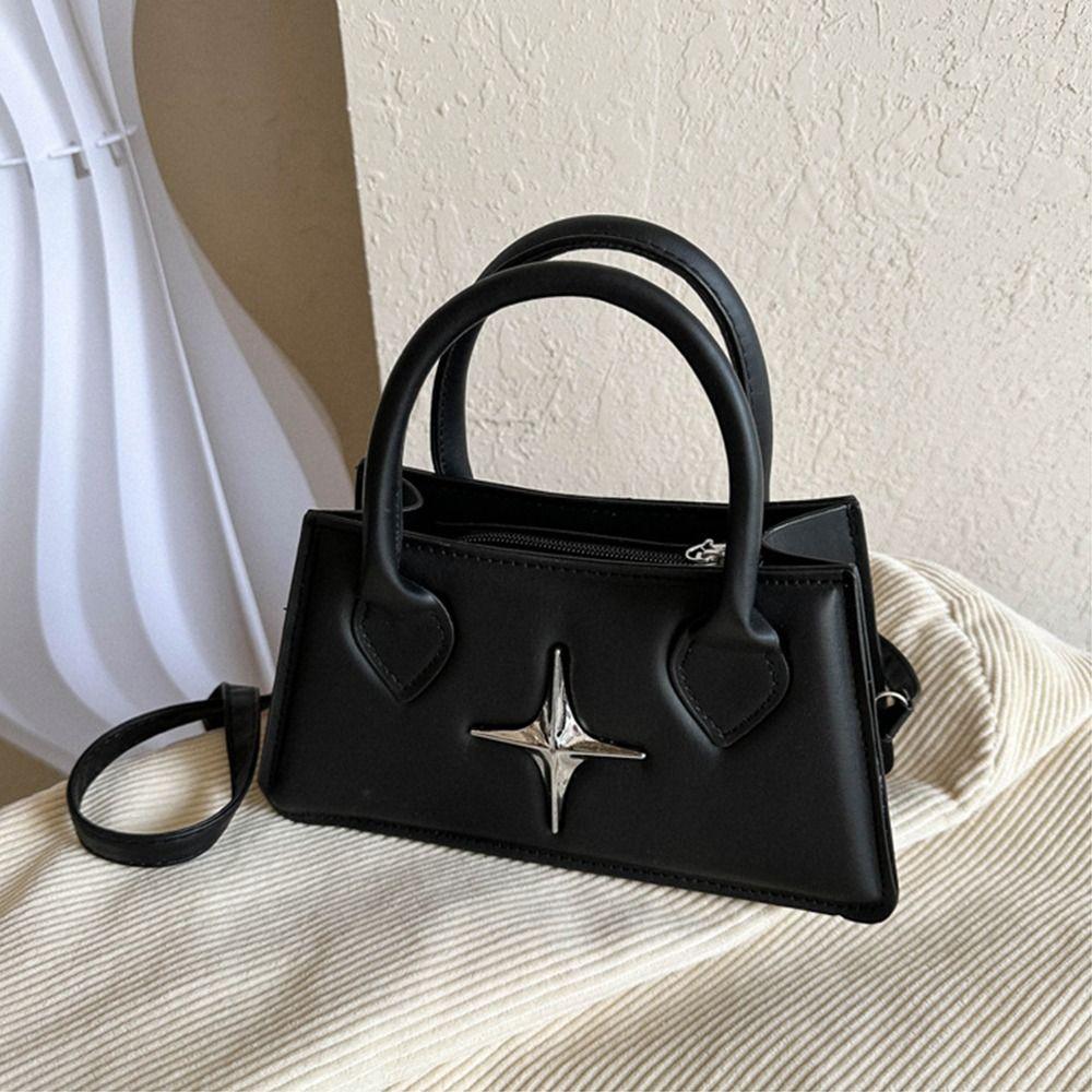 Quadrangular Star Design Shoulder Bag Pu Leather Crossbody Bag Compact Sling Bag Women Girls Fashion Handbags Messenger Bag