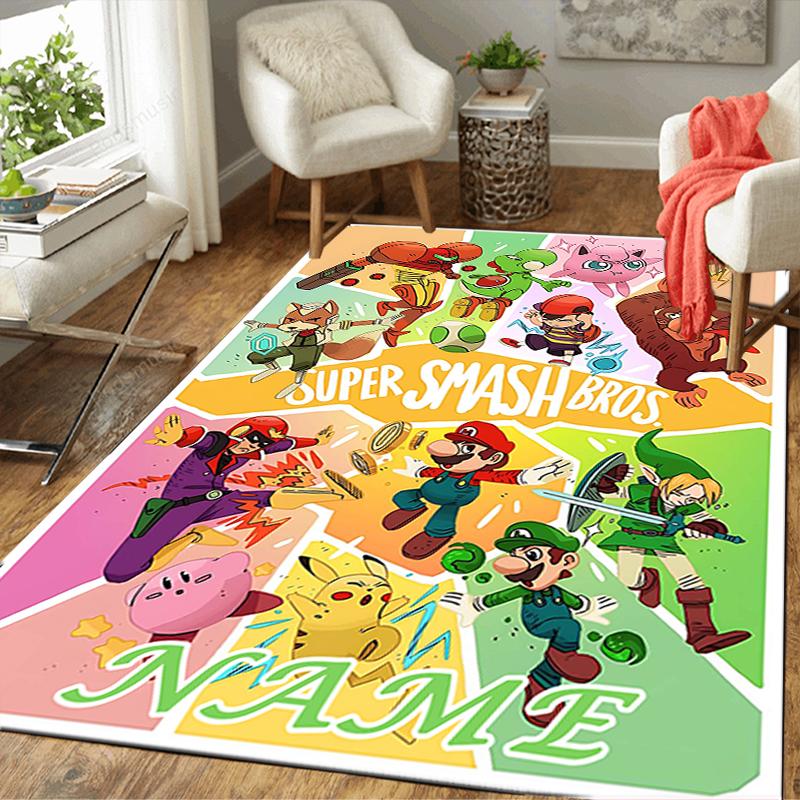 Custom 1Pc Super Smash Bros Party Rug Office Carpet Indoor Outdoor Entrance Doormat Nonslip Soft And Comfortable Living Room D2915199