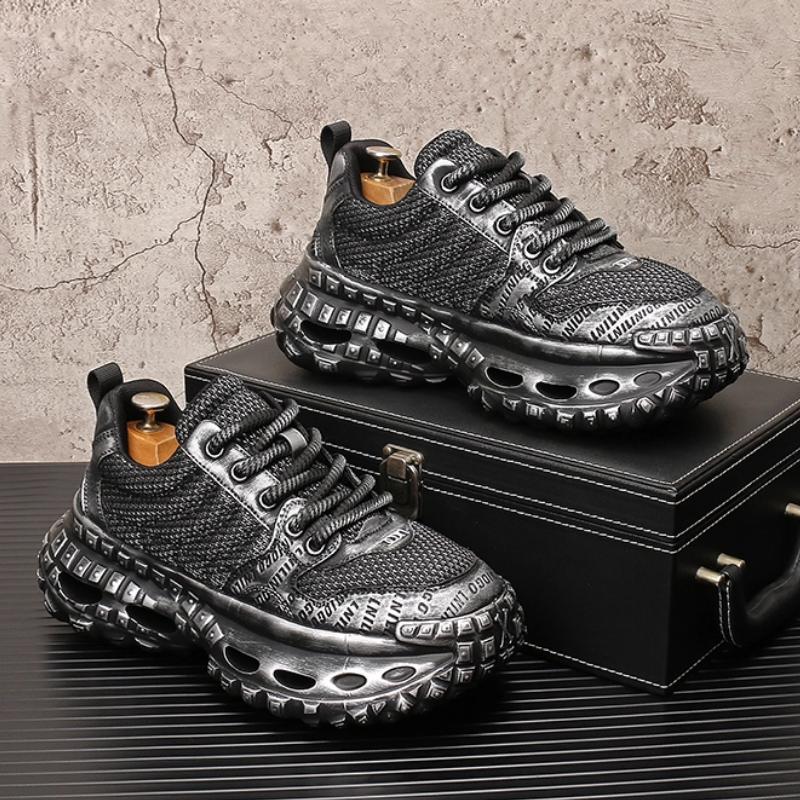Fashion Men's dad shoes, breathable sports shoes, retro height-increasing tire soles, light luxury and fashionable casual shoes  b29