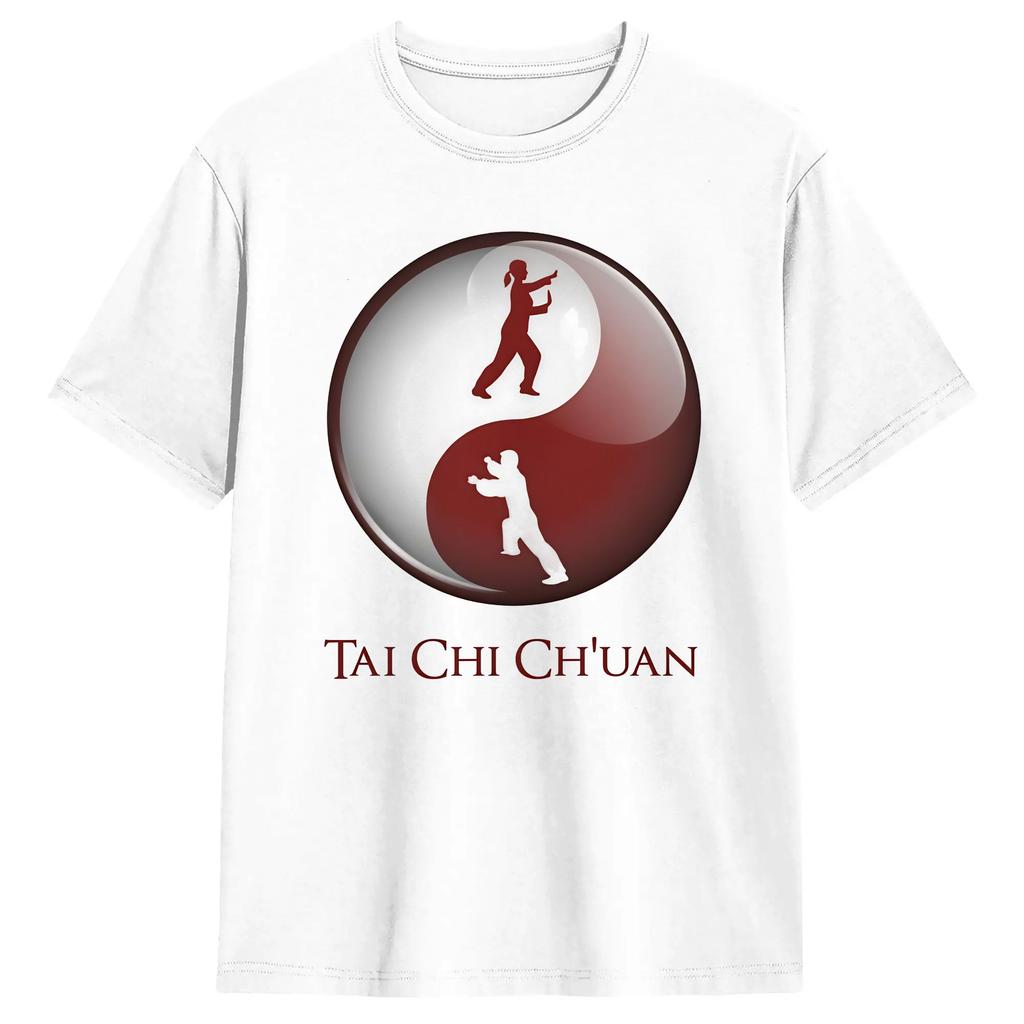 Harajuku T-Shirt Summer Tai Chi Chuan S Cotton Tee Shirt for Men Y2K Casual Short Sleeve Tops