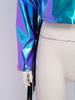 Women's Dance Birthday Party Jacket S-3XL: Tassels Metallic Glossy Turn-Down Collar Long Sleeve Zipper Fringe Shiny Design