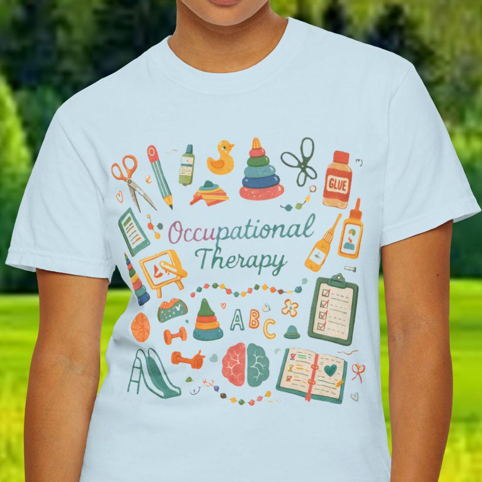 Occupational Therapy Comfort Colors Shirt, Pediatric OT Tools Tee, Occupational TherapisT shirt Gift, OT Assistant Tee, OTA Student T shirt S