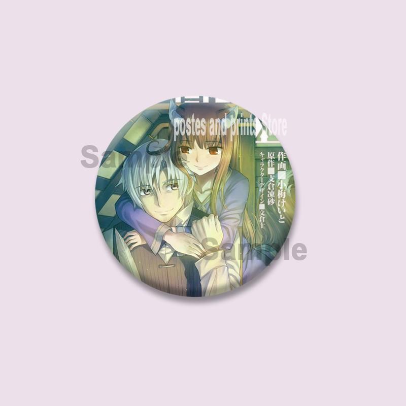 Cute Anime Spice and Wolf Enamel Badges Cartoon Manga Brooches for Backpacks Clothing Jewelry Accessories Circular Lapel Pins