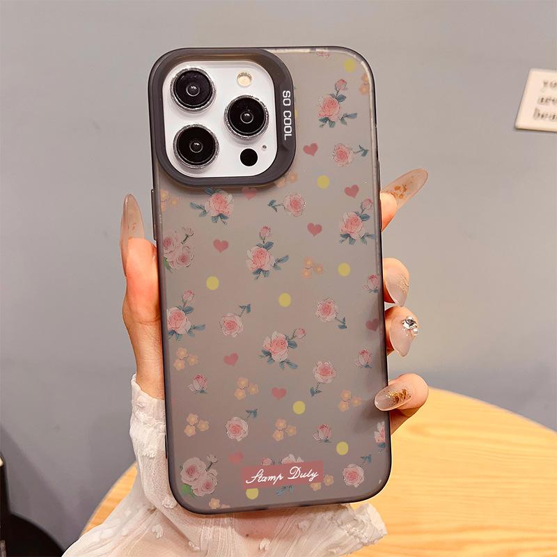 

Матовий Чорно-білий Квітковий для Apple 15promax Чохол для Мобільного Телефону Iphone E14/12/13/xs/11 М який For Apple 6