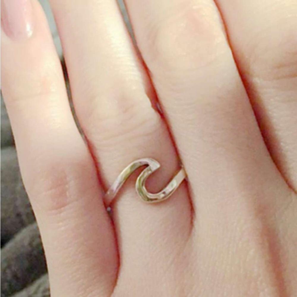 Stainless Steel Wave Women's Ring Accessory Jewelry