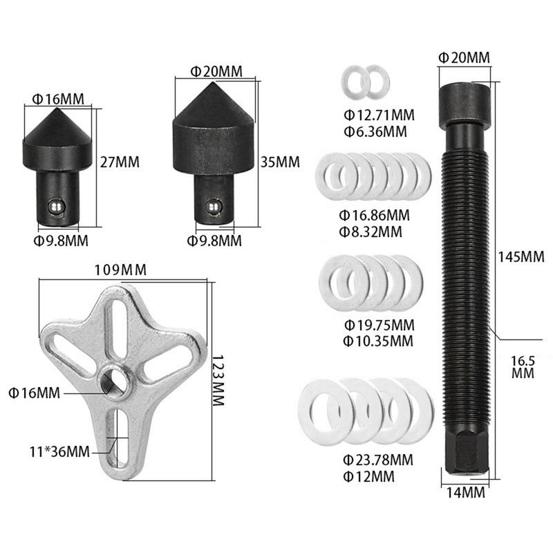 Harmonic Balancer Puller Set Heavy Duty Steering Wheel Pullers No Bending High Hardness Flywheel Crankshaft Pulley Puller Car