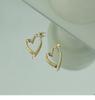 Gold Heart Earrings for Women, Dainty Huggie Earrings, Minimalist Gold Plated Copper Earrings, Cute Small Heart Earring