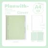 Planwith Friends Program, Soft Back Loose-leaf Book 360 Degree Fold Workbook Middle School Student B5 Horizontal Line Notebook
