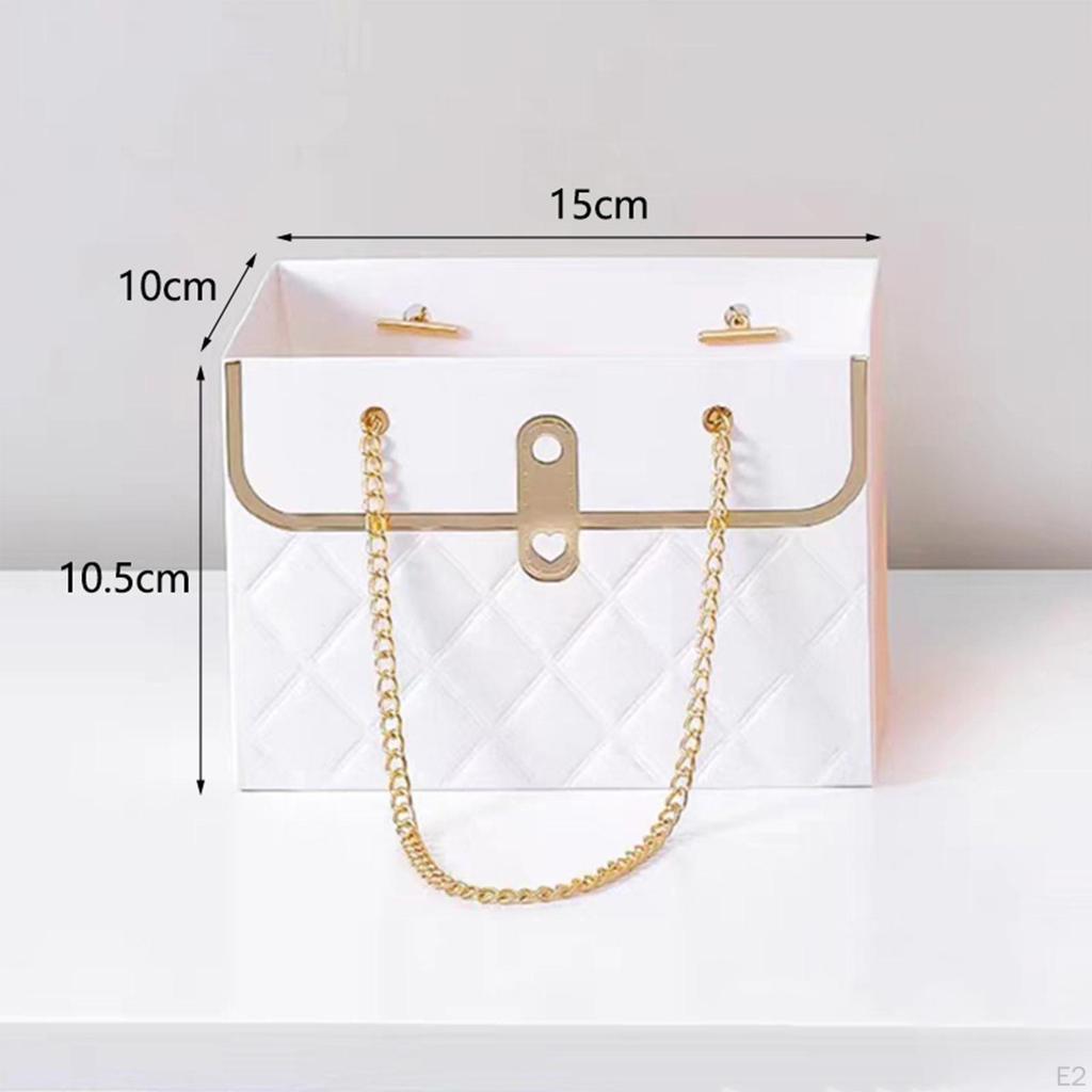 4 Pieces Flower Box Wrapping Supplies Paper Bag Flowers Present Storage for Mother