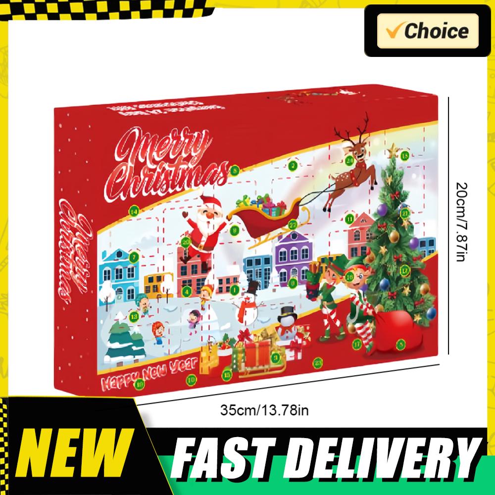 Christmas Countdown Calendar 24 Pcs Metal & Plastic and Wooden Puzzle Fun Challenge Christmas Advent Calendar for Adults Kids