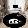 1pc Panda Paw Office Round Area Rug, Indoor Mat Suitable For Office, Under Office Chairs Bedroom Living Room Home Decor, Room Deco