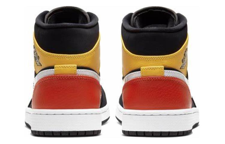 Jordan 1 Mid Black Amarillo Orange 852542-087