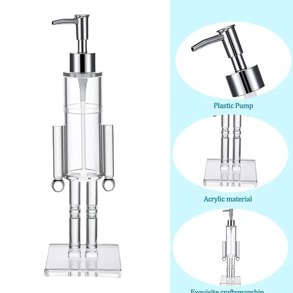 Nutcracker Soap Pump Dispenser Refillable Creative Shampoo Bottle Transparent Lotion Bottle For Kitchen Hotel Home Countertop