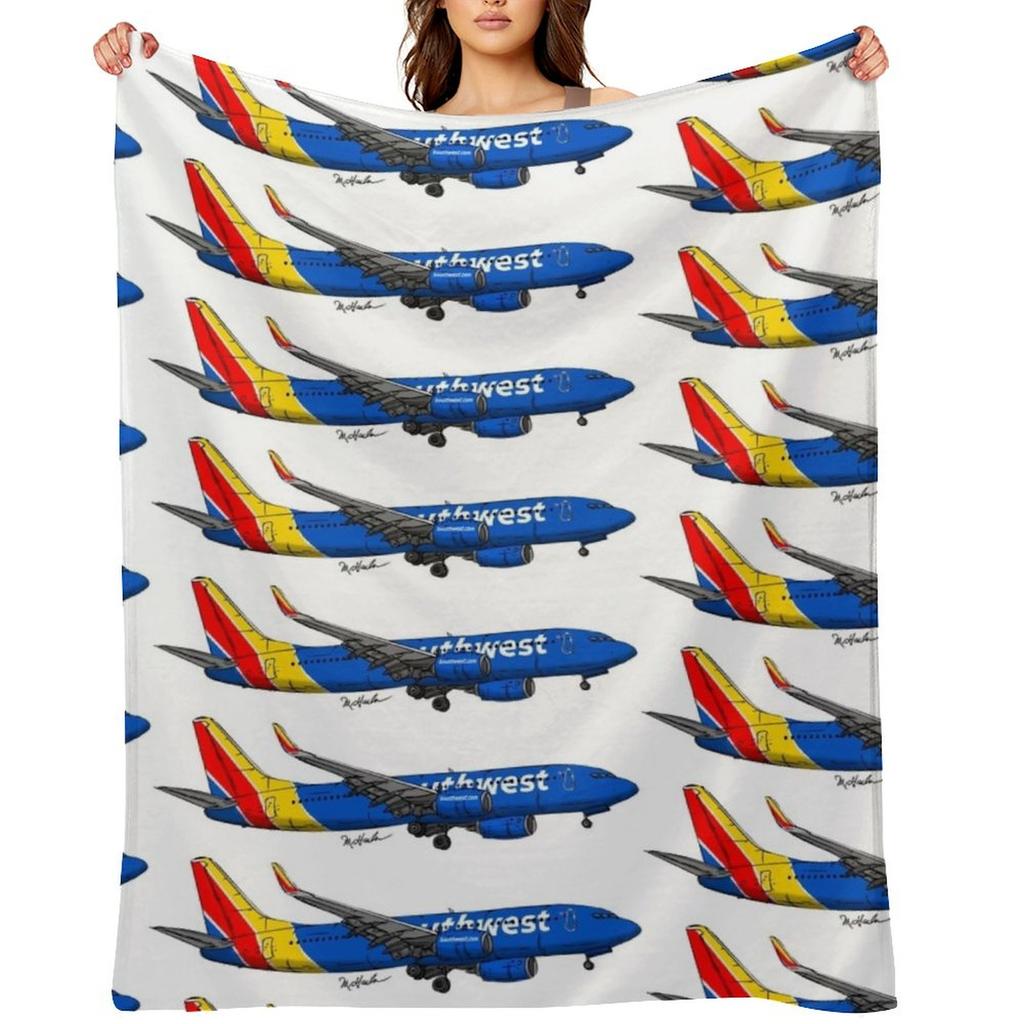 Being 737 Southwest Throw Blanket Summer Vintage Polar Custom Blankets