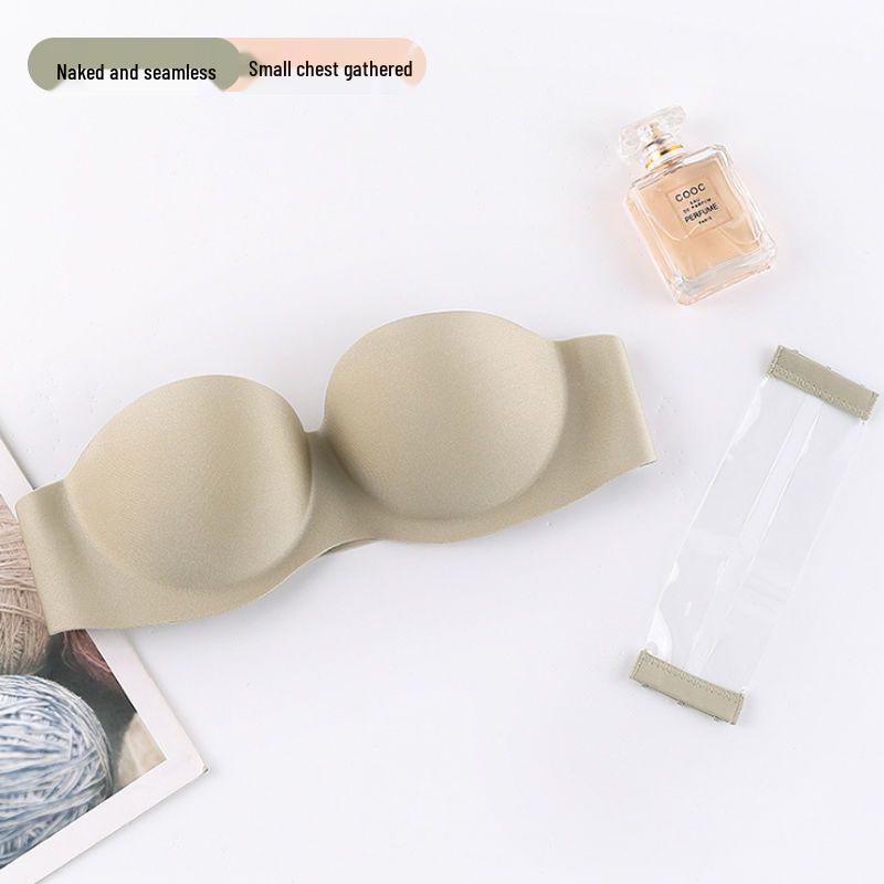 Reggiseno Push-Up Senza Spalline con Incrocio Senza Cuciture per Abiti da Sposa e da Sera
