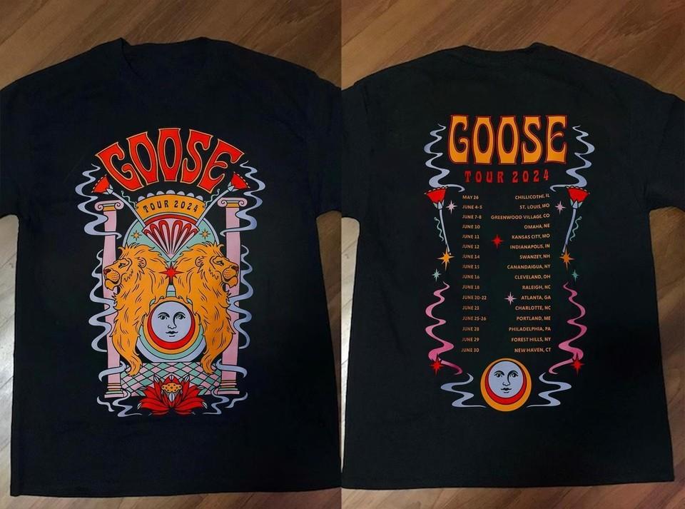 Goose The Band Tour 2024 Short Sleeve T Shirt Size S-5XL men 2 side XXL