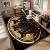 1pc. Luxury Gold Black Cat Mandala Rug for Home Decor, Office Carpet, Yoga Mat, Outdoor Blanket, Unique Gift Idea
