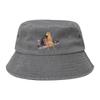 Cappello a secchiello unisex da donna Gatto che fuma Meme Estate Vacanza al mare Fuga Copricapo Pieghevole Escursionismo Pescatore Cappello unisex Cappello Boonie