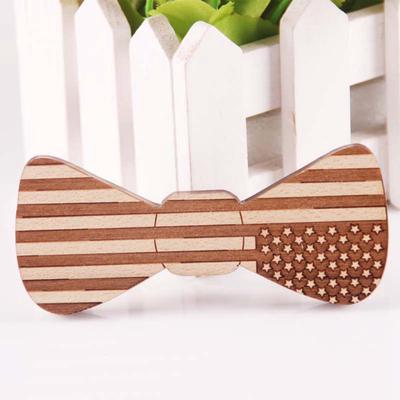 Creative Men/'s Wooden Bow Tie Wedding Party Wood Bowtie Adjustable Necktie