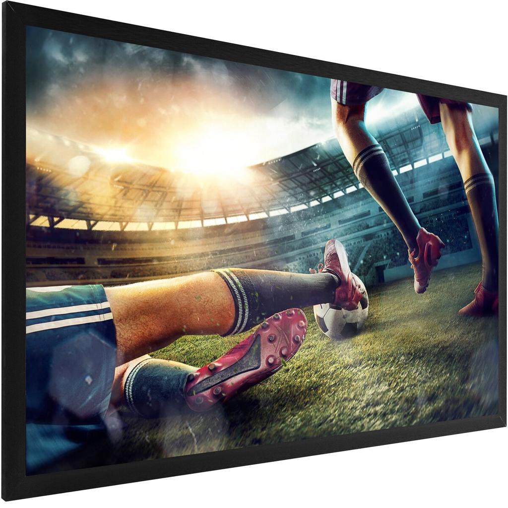 130Inch Projection Screen 16:9 4K HDTV Movie Screen Fixed Frame 3D Projector Screen for 4K HDTV Movie Theater Outdoor Use(130inch)