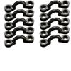 10Pcs/set Nylon Kayak Pad Eye Kit Rope Loop Kayak Clips  Surfing Boat Yacht Deck Rigging Kit