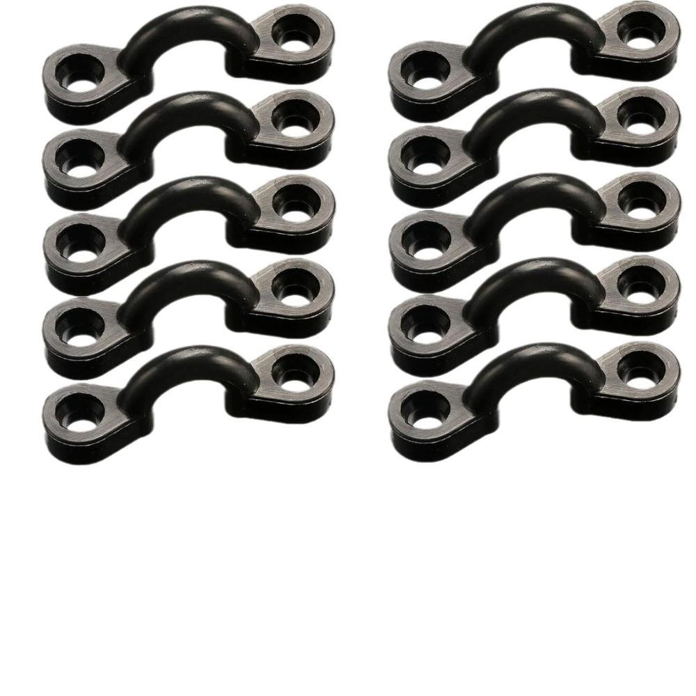 10Pcs/set Nylon Kayak Pad Eye Kit Rope Loop Kayak Clips  Surfing Boat Yacht Deck Rigging Kit