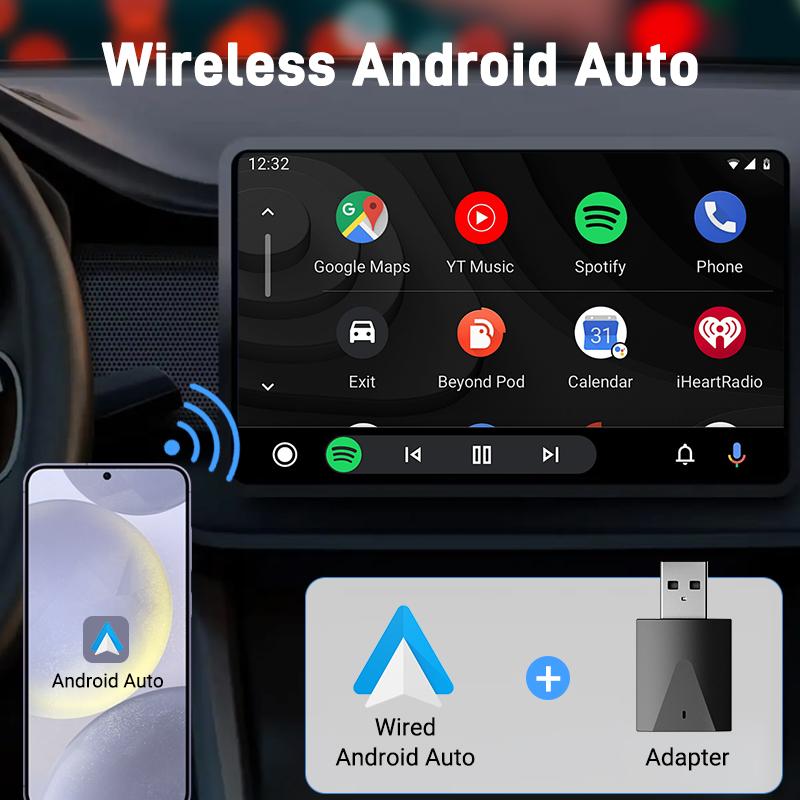 2025 Upgraded Wireless CarPlay Android Auto Box No Wires Needed Bluetooth WiFi Fast Connection OTA Updates Supported 99% Cars