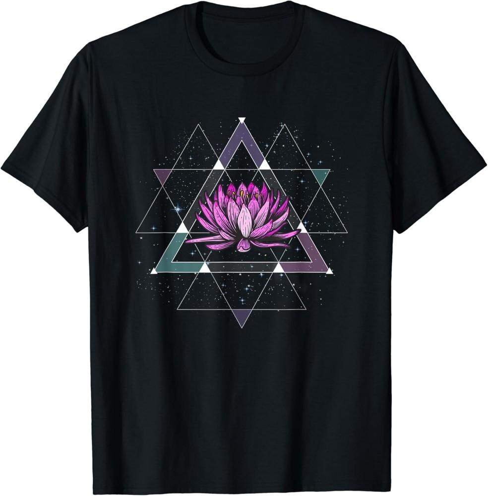 

Lotus Flower Sacred Geometry Yoga Meditation Spiritual Zen Gifts Unisex T-Shirt XL