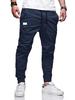 Commerce extérieur quatre saisons pantalon droit hommes décontracté sport coton taille européenne cordon de serrage sac fourre-tout salopette