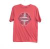 Izod Saltwater Mens Red Graphic Tee "Shred Repeat" Surf Team Short Sleeve S