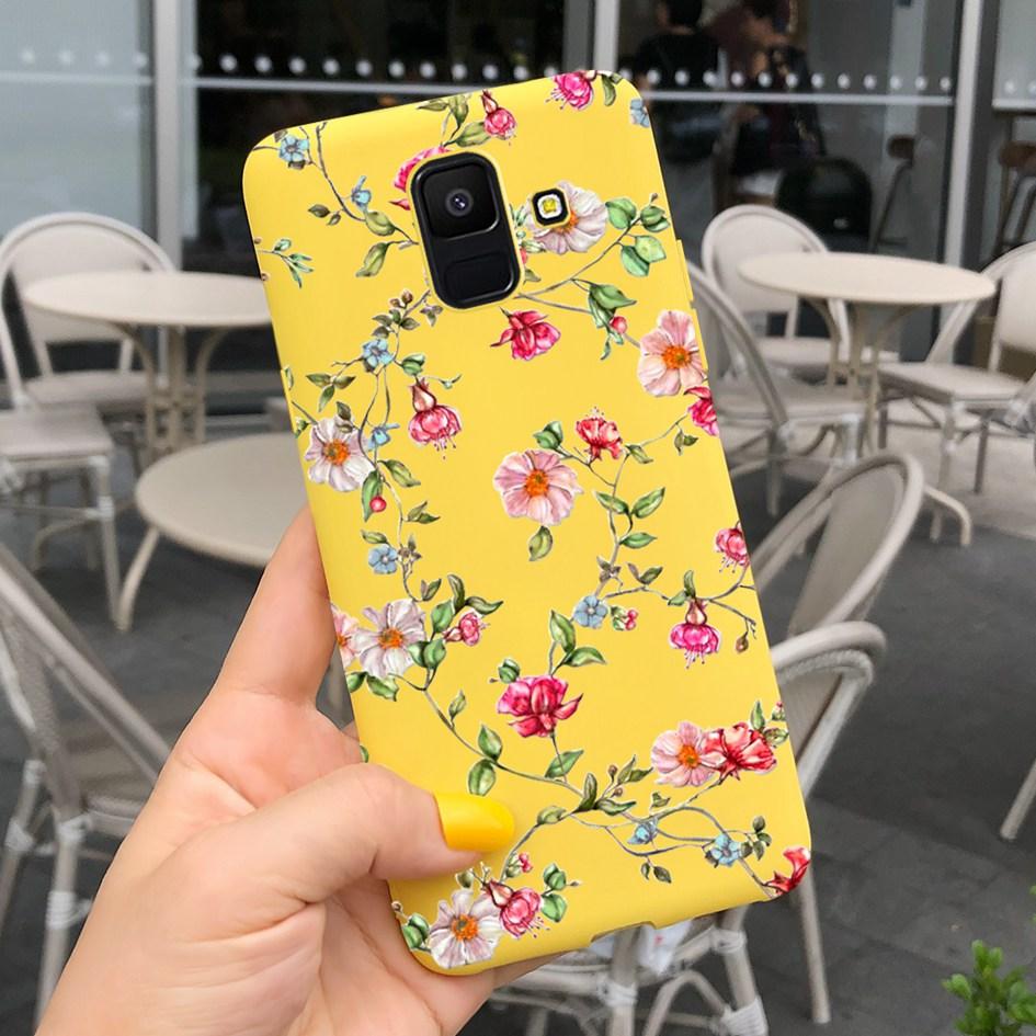 For Samsung Galaxy A6 2018 Case SM-A600F Cute Sunflower Astronaut Phone Cover For Samsung A6 Plus 2018 A6Plus A6+ SM-A605F Coque