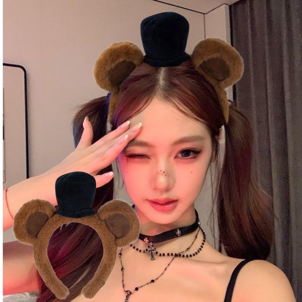 Niedliches Bärenohren-Stirnband für Erwachsene Kinder Cosplay Halloween Haarband Damen Mädchen Party Haar-Accessoires Tierkostüm Kopfreif