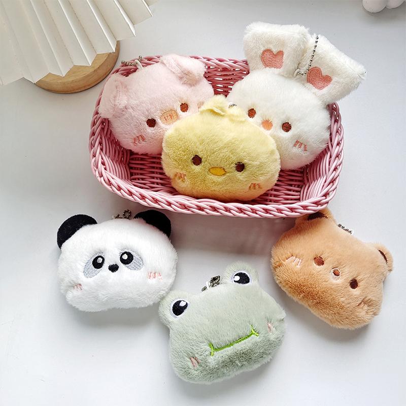 Creative Keychains Cute Plush Bear Keyring For Women Girls Cartoon Keychain Unique Design Car Keys Chains
