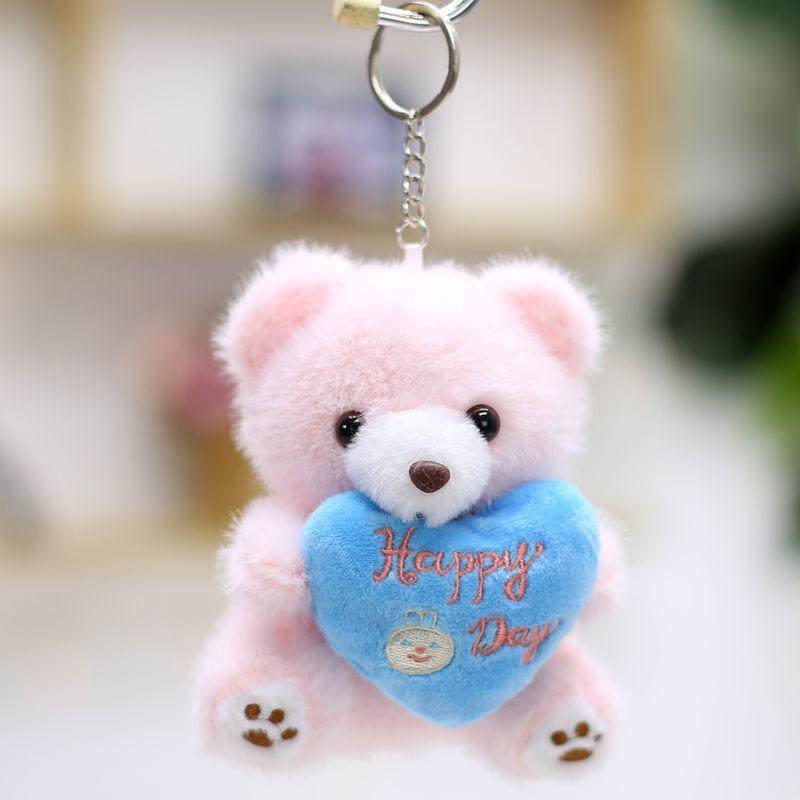 Cute Little Rabbit Pendant Plush Toy Teddy Bear Doll Bag Hanging Keychain Grab Machine Doll Goods