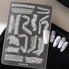 Plaid Pattern Nail Art Printing Template Hollow Floral DIY Manicure Stencils  Nail Art Supplies