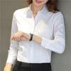 Women's Plus Size Slimming White Long Sleeve Professional Shirt
