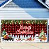 2D Red Black Plaid Christmas Backdrop for Holiday House & Garage Studio Shoots