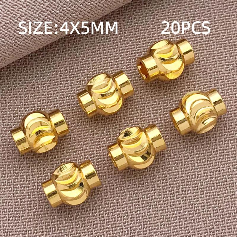 10-100Pcs Stainless Steel Gold Spacer Beads For Bracelet Jewelry Making Diy Flat Round Loose Beads Handmade Jewelry Supplies Cra