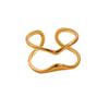 Elegant Women's Titanium Steel Open Ring - Non-fading, Luxury Style
