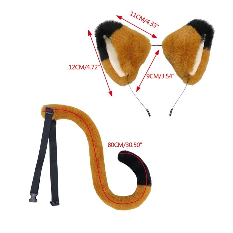 Plush Beast Ear Hairband Animes Maid Headband Cosplay Party Dress Up Hair Decors