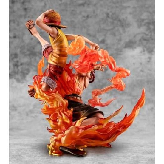 MegaHouse Luffy Ace One Piece Figure - Portrait Pirates Neo Maximam Brotherhood 20th Limited Ver. 9.7 Inch Multicolor MH716454