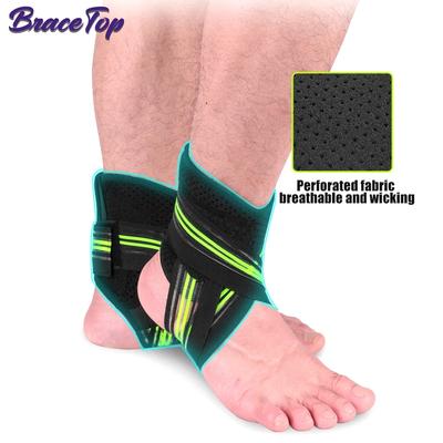 Bracetop 1 Pc Sports Compression Ankle Brace Support Wrap Gym Ankle Sleeves For Plantar Fasciitis Achilles Tendon Minor Sprains