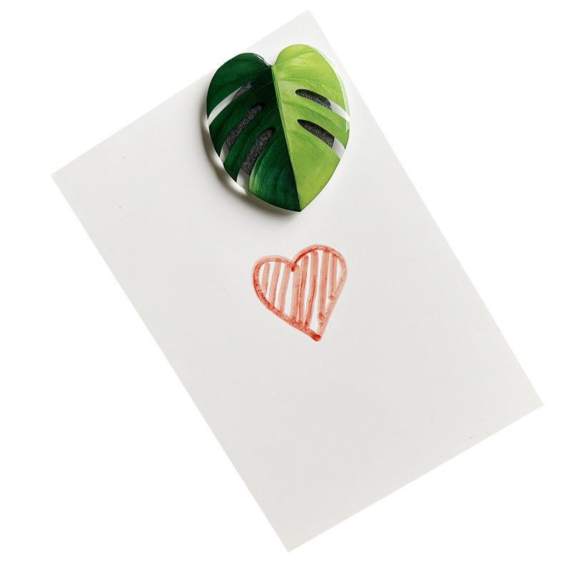 Plant Leaf Pattern Acrylic Refrigerator Magnets - Soft, Magnetic, Decorative Patches